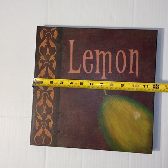 Southern Living At Home 12” X 12” Lemon Botanical Woodblock Art Print Wall Decor - Picture 14 of 15